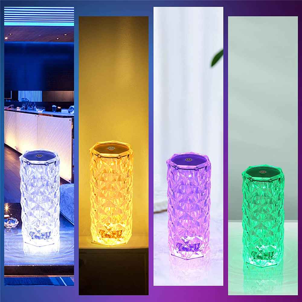 Crystal LED Table Lamp - 16 LED Colours