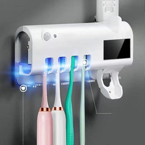 Toothbrush Holder with Toothpaste Dispenser