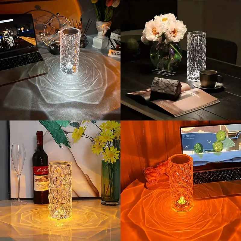 Crystal LED Table Lamp - 16 LED Colours