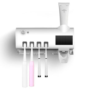 Toothbrush Holder with Toothpaste Dispenser