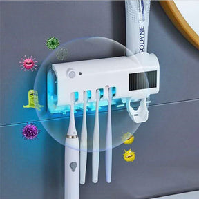 Toothbrush Holder with Toothpaste Dispenser