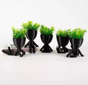 Set of 3 Mini Vases with Flowers - Ellegance