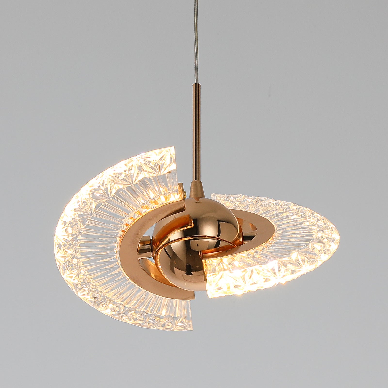 Decorative Metal and Acrylic Pendant Light - Ellegance