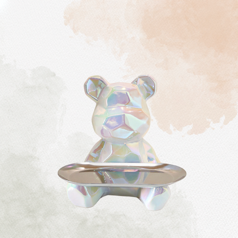 Galvanised Bear Tray - Ellegance